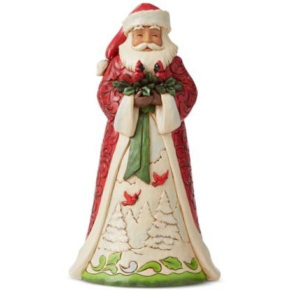 Jim Shore Santa Holding Cardinals Figurine - Picture 1 of 3